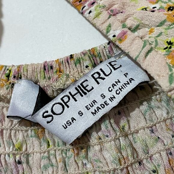 Sophie Rue Floral Puff Sleeve Mini Dress - Small - Picture 7 of 11